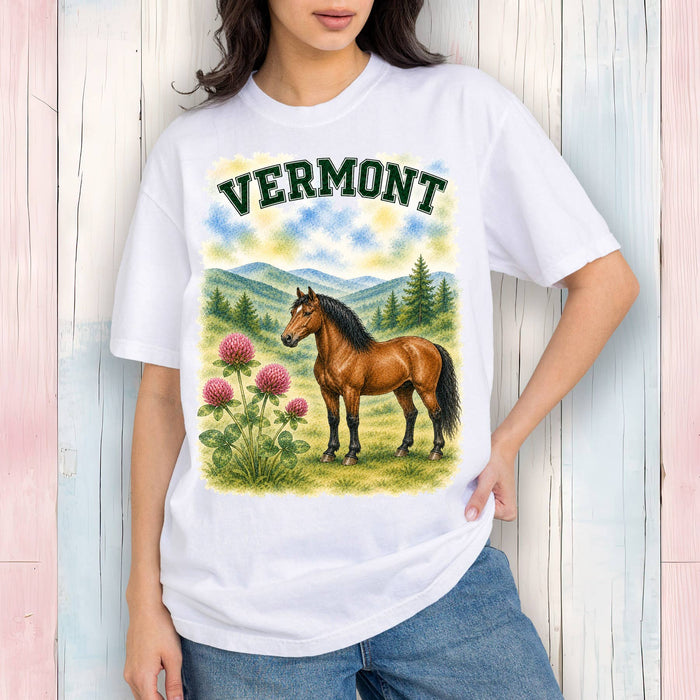Vermont State Bird and Animal T-Shirt