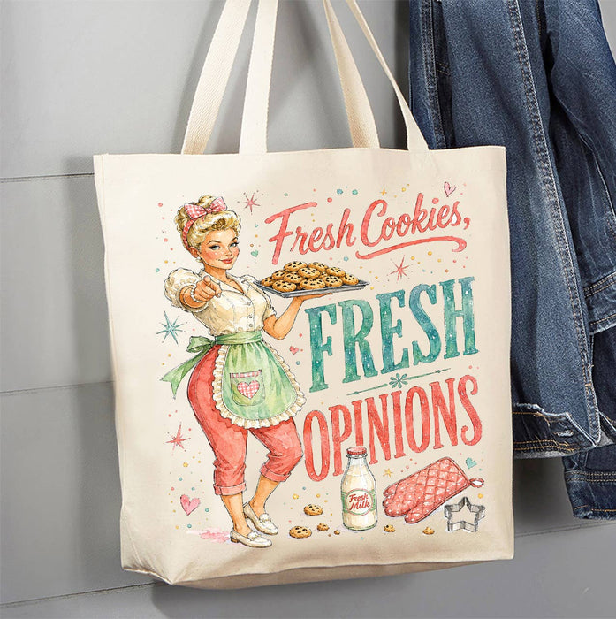 Funny Fresh Cookies Fresh Opinions Canvas Tote Bag
