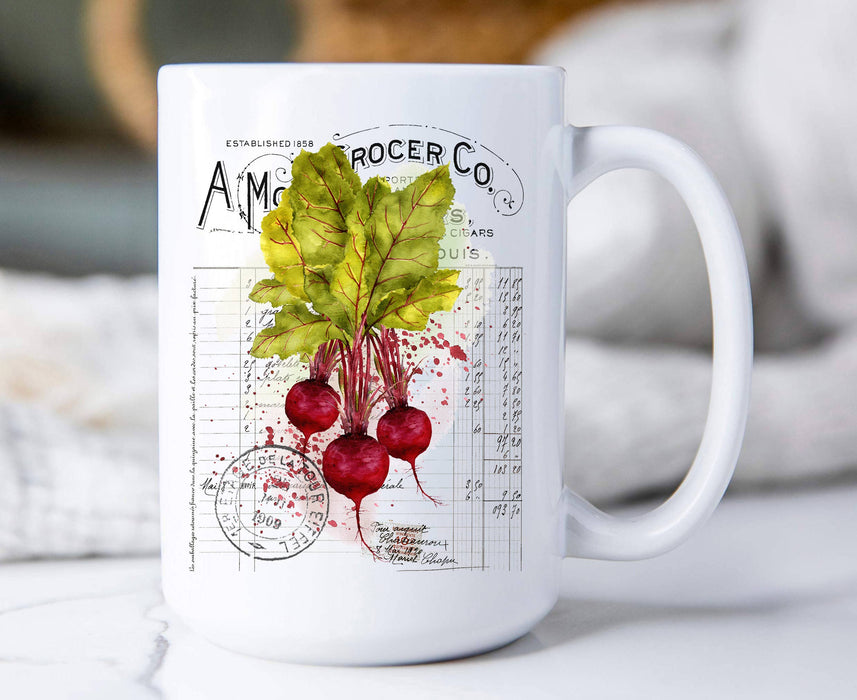 Vintage Farmhouse Beets Root Vegetables Coffee Mug