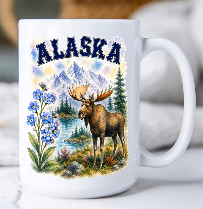 Alaska State Bird and Animal Coffee Mug
