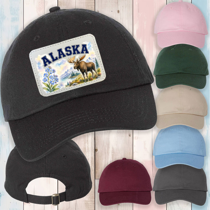 Alaska State Bird and Animal Baseball Hat