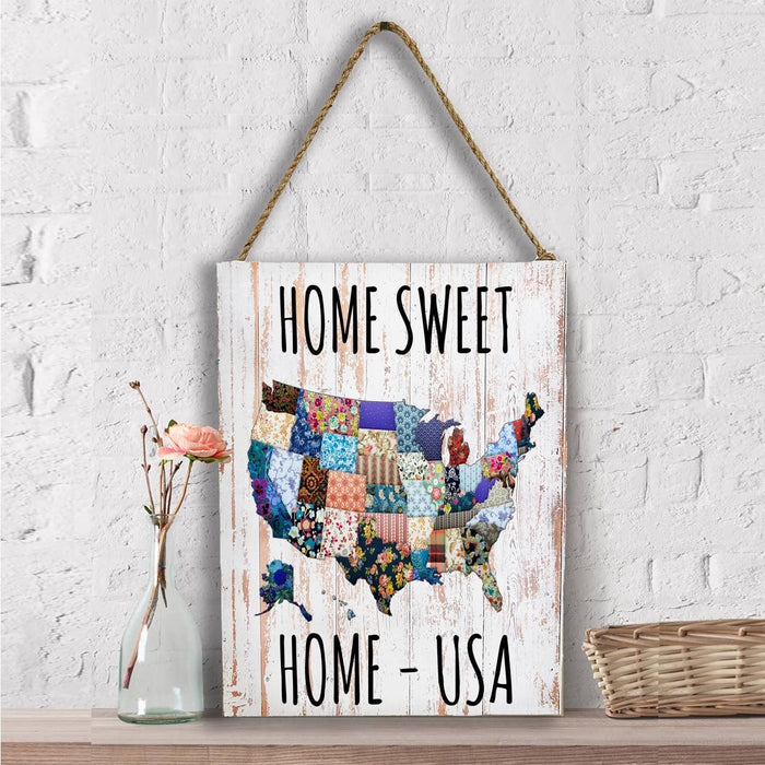 Home Sweet Home USA Patriotic Wall Decor