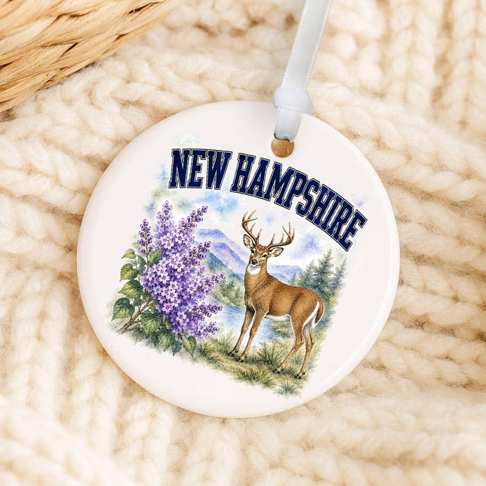 New Hampshire State Bird and Animal Ornament