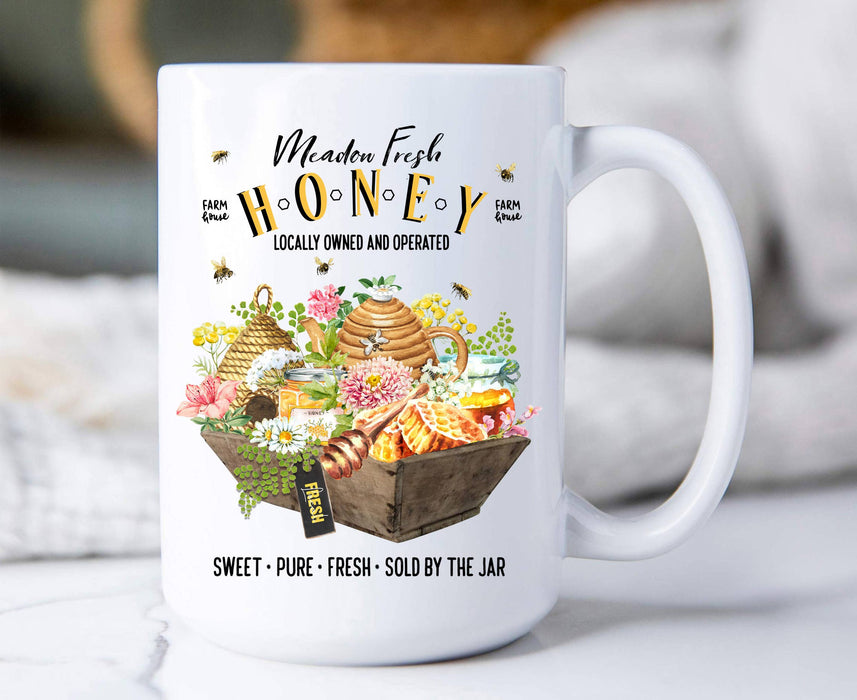 Modern Farmhouse Fresh Honey Bees Coffee Mug