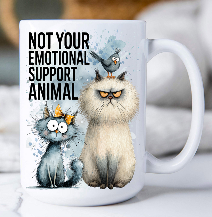 Cat Not Your Support Animal Coffee Mug