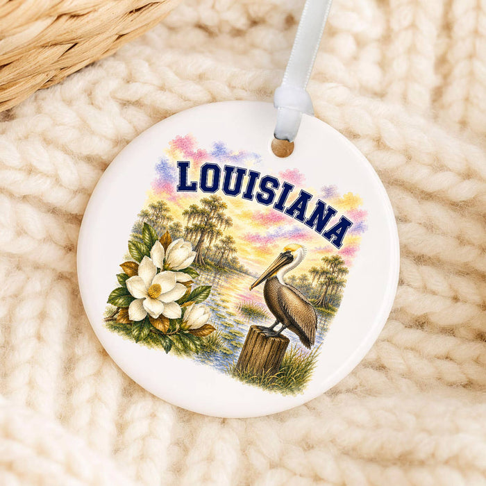 Louisiana State Bird and Animal Ornament