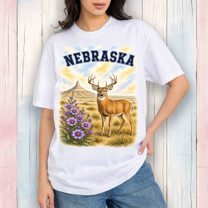 Nebraska State Bird and Animal T-Shirt