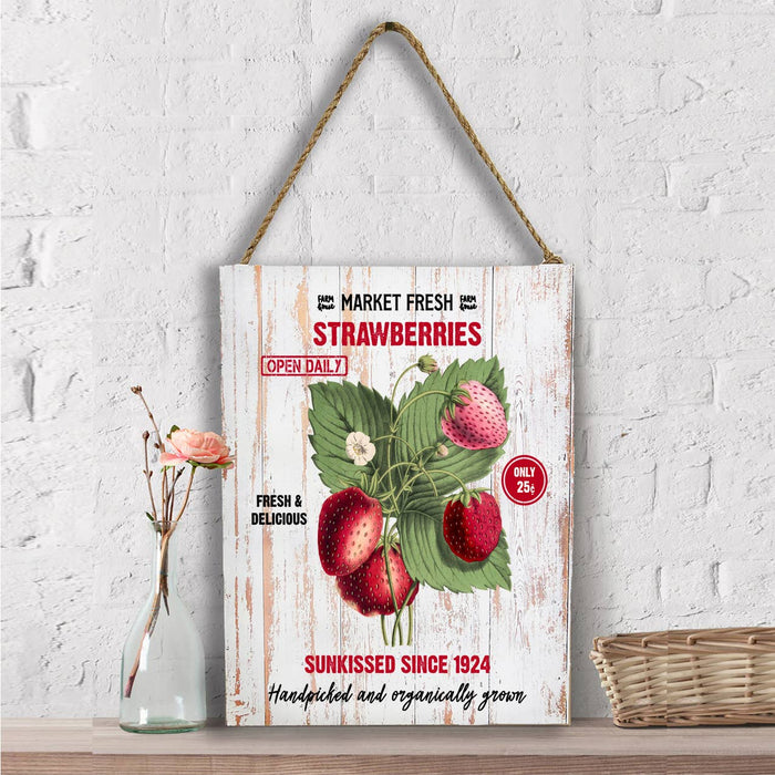 Farm Fresh Summer Strawberries Wall Decor