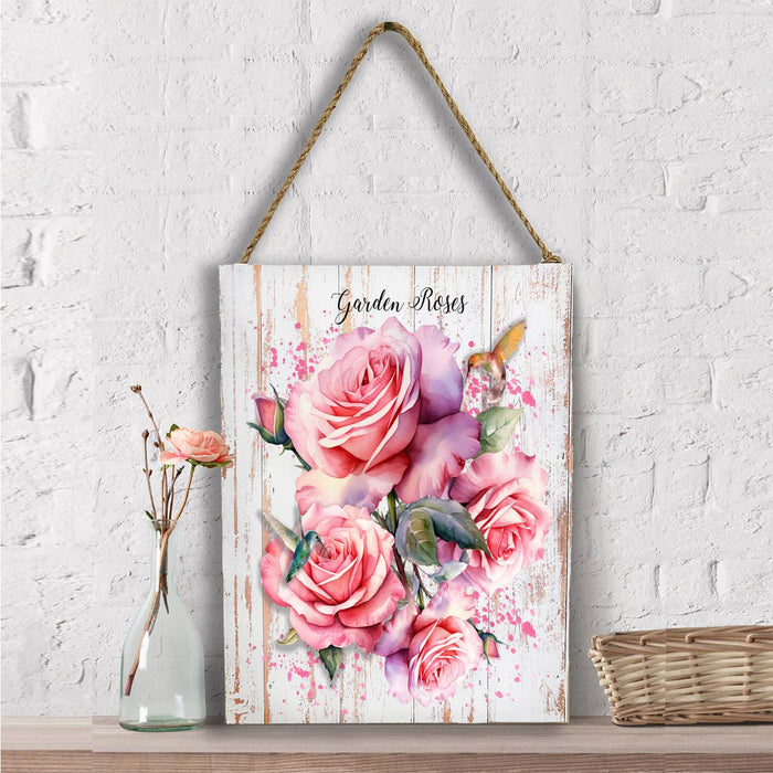 Spring Garden Roses Flowers Wall Decor