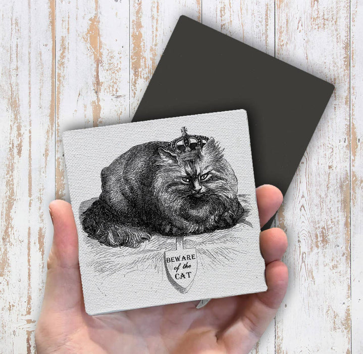 Beware of the Cat Crown, Magnet Fridge