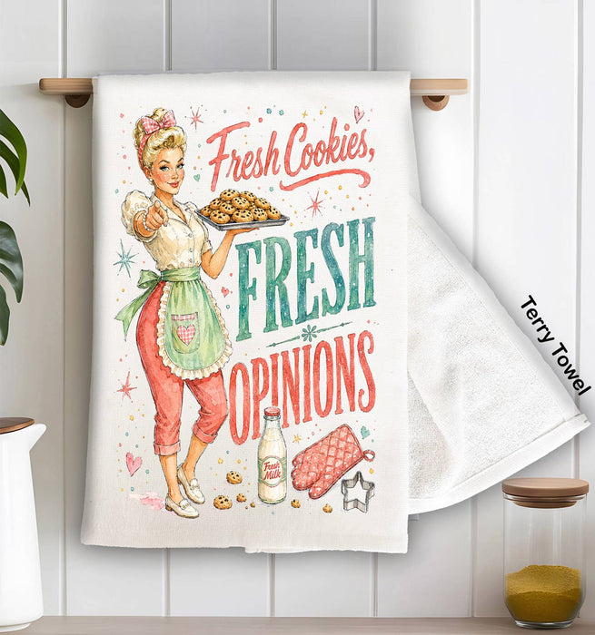 Funny Fresh Cookies Fresh Opinions Kitchen Terry Towel