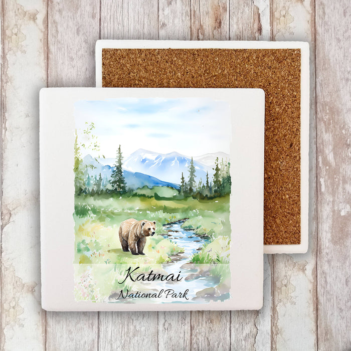 Katmai National Park Alaska  Stone Coaster
