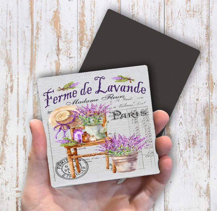 French Garden Lavender  Magnet Fridge