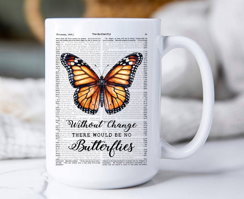 Vintage Monarch Butterfly Quote Coffee Mug