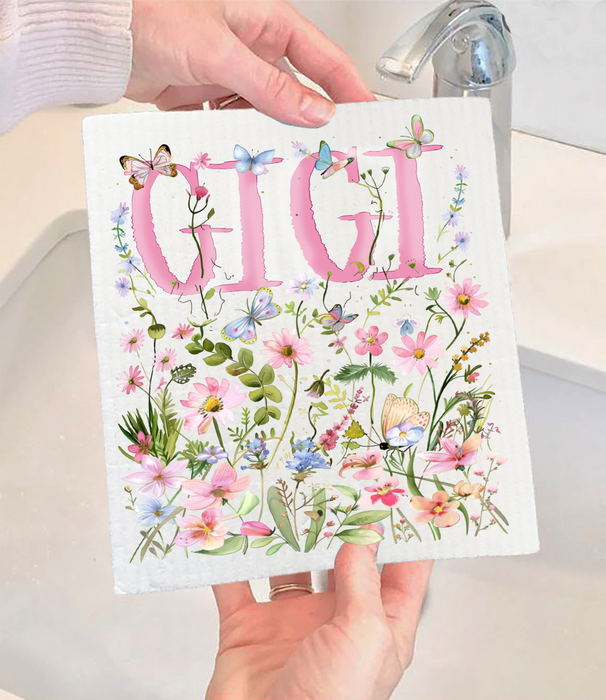 Mother's Day Wild Flowers Gigi Swedish Dishcloth