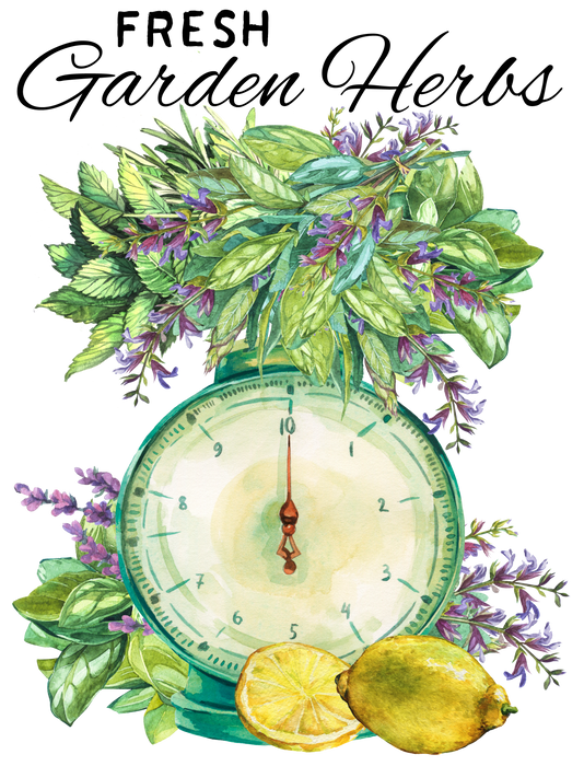 Farmhouse Fresh Garden Herbs Lemons Kitchen