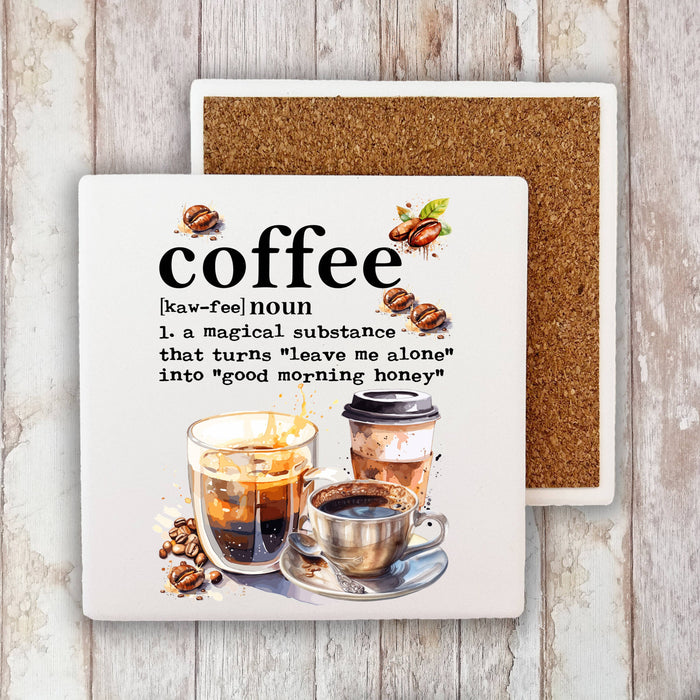 Coffee Magical Substance Funny Stone Coaster