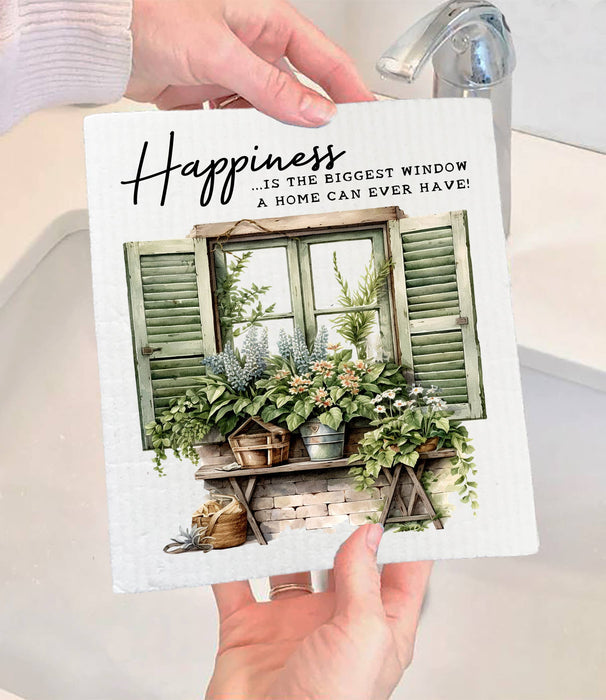 Happens is the Biggest Window SWEDISH DISH CLOTH