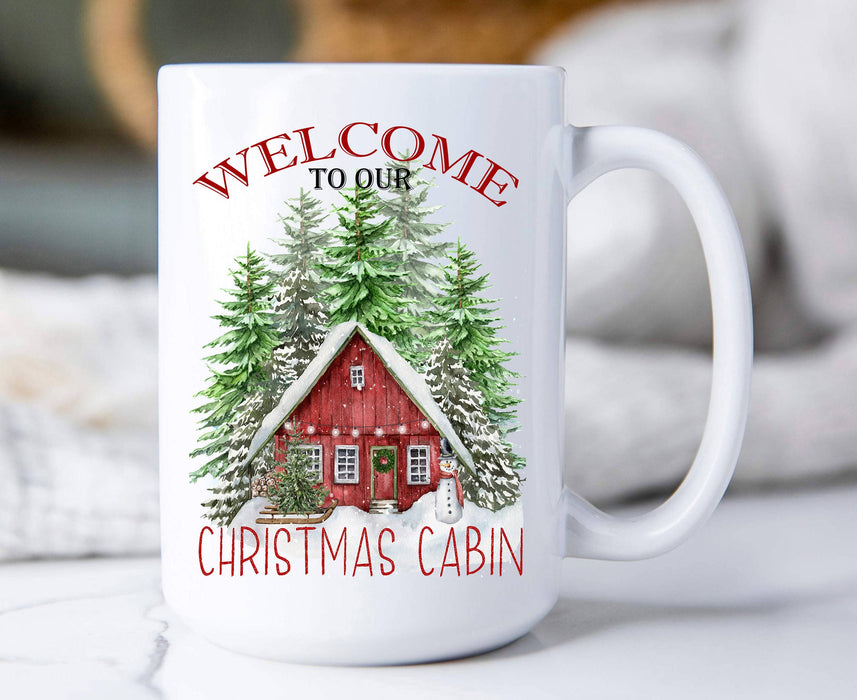Christmas Welcome to our Cabin Coffee Mug