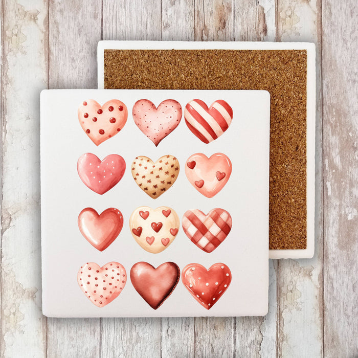 Valentine Heart Cookies  Stone Coaster