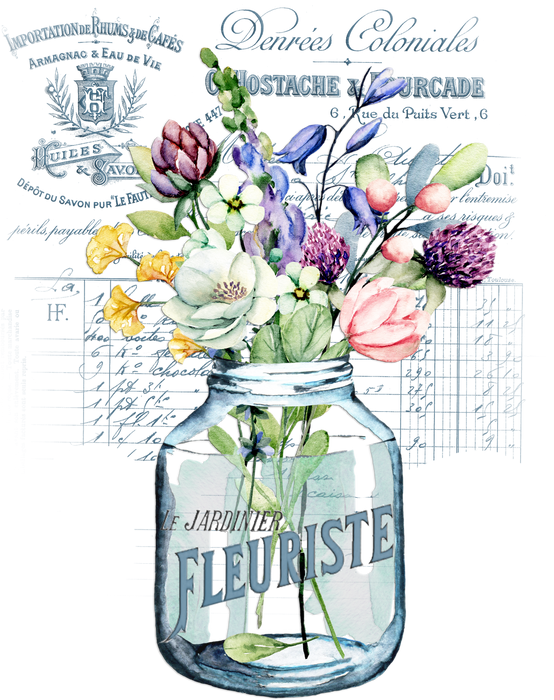 Vintage French Flowers Fleuriste