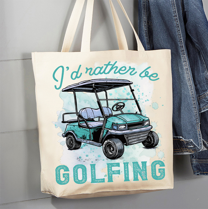 I'd Rather be Golfing BlueCanvas Tote Bag