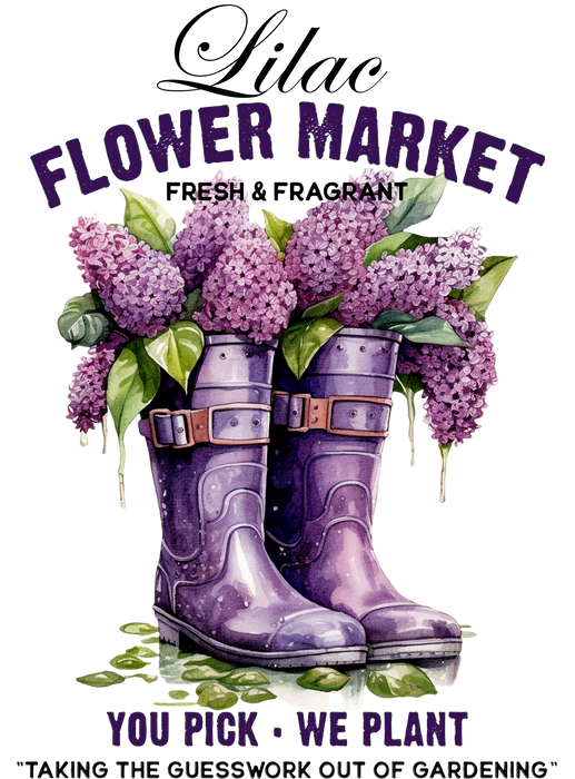 Lilac Flower Market Garden Boots