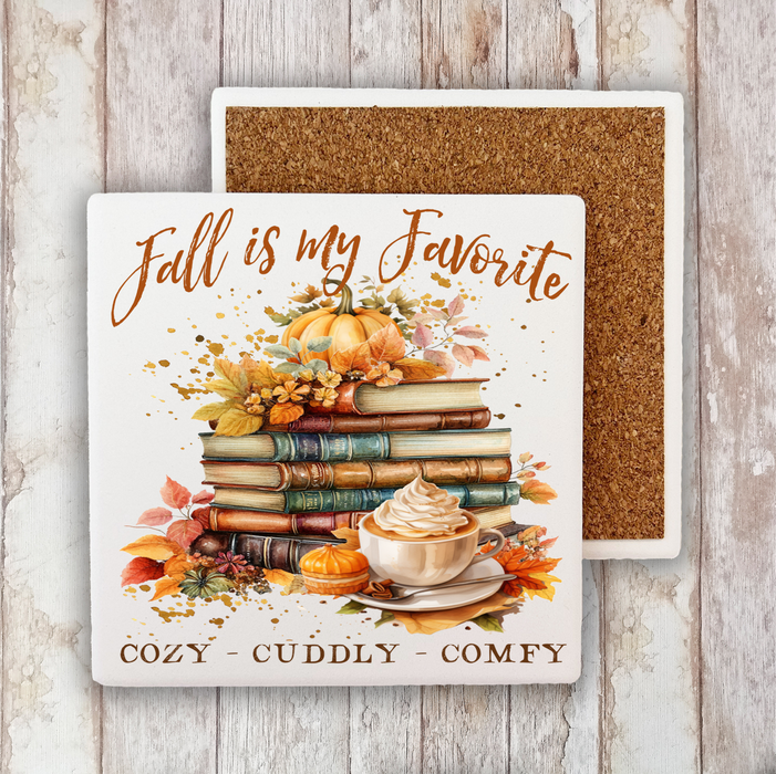 Fall is My Favorite Cozy Cuddly Stone Coaster