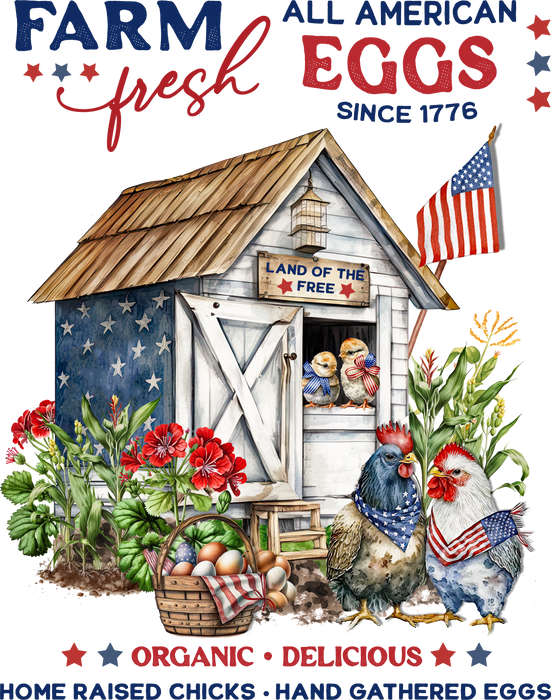 Farmhouse 4th of July Patriotic Chicken Coop