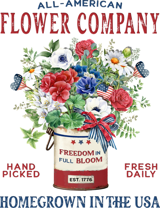 Farmhouse 4th of July Patriotic Flowers