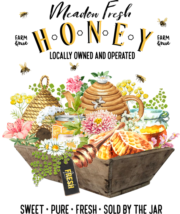 Modern Farmhouse Fresh Honey Bees