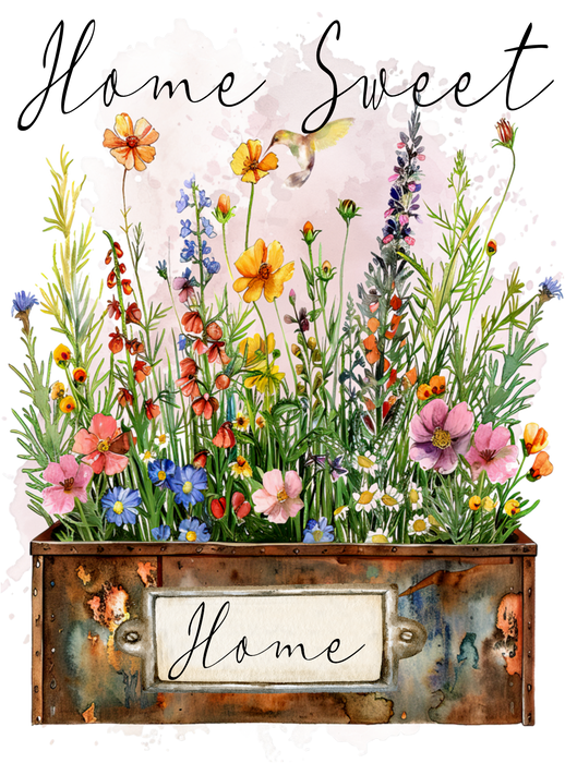 Home Sweet Home Country Field Flowers