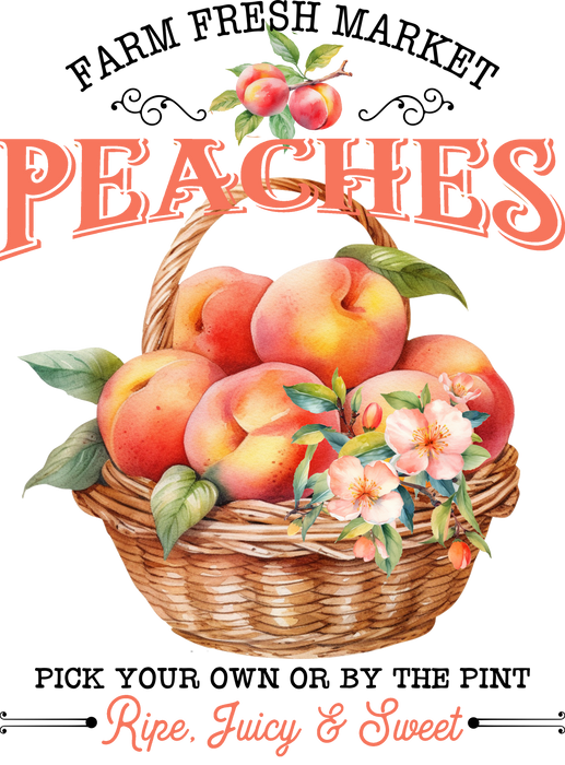 Farm Fresh Peaches Blossoms