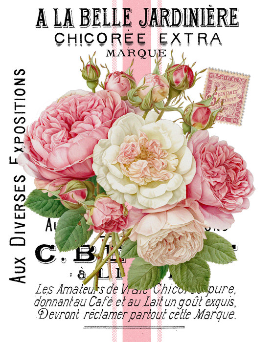 Vintage French Shabby Chic Roses