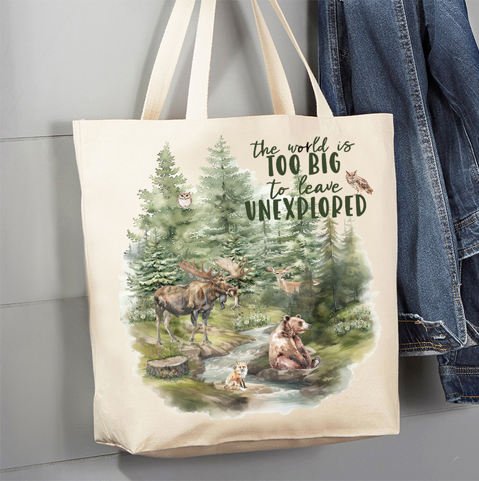 Life beautiful Adventure Woodland AnimalsCanvas Tote Bag