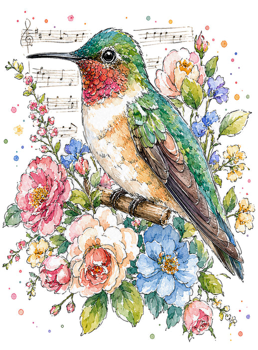 Spring Flowers Hummingbirds Musical