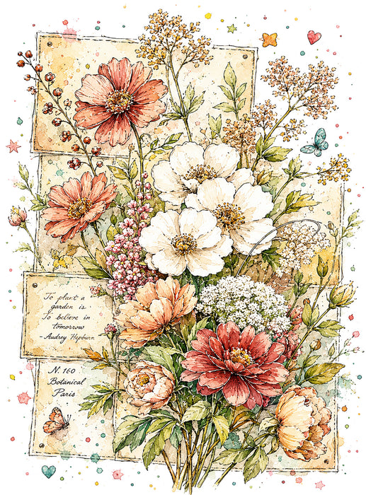 Vintage Spring Wild Flowers