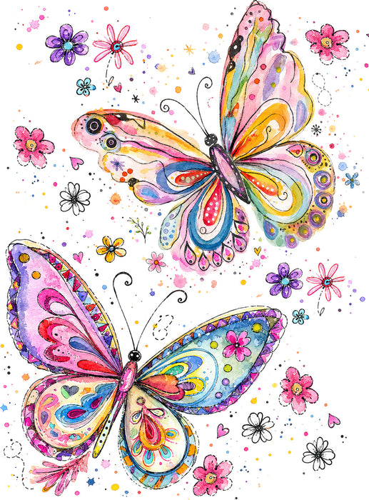 Whimsical Colorful Butterflies
