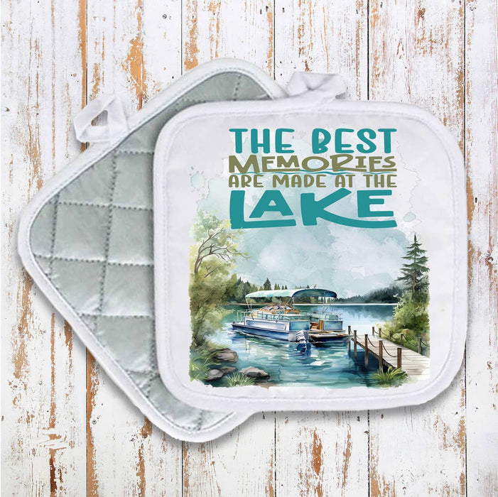 Best memories are made at the Lake Pot Holder Oven Mitt