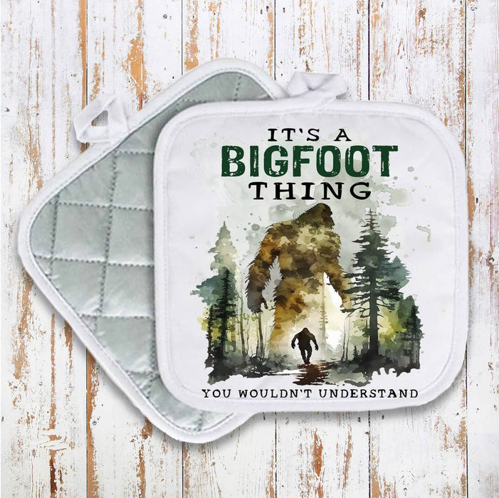 It's A Big Foot Thing Sasquatch Pot Holder Oven Mitt