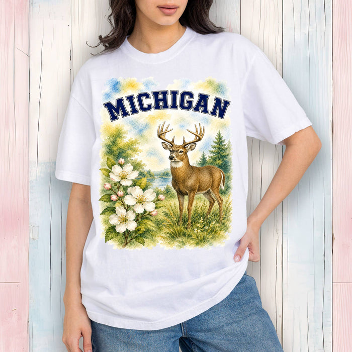 Michigan State Bird and Animal T-Shirt