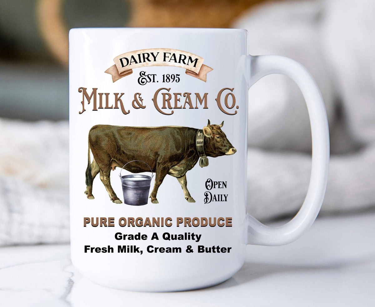 Dairy Farm Milk Cream Cow 15 oz Coffee Mug — Avery Lane Gifts