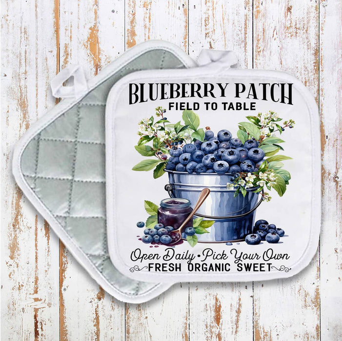 Blueberry Patch Field to Table Pot Holder Oven Mitt