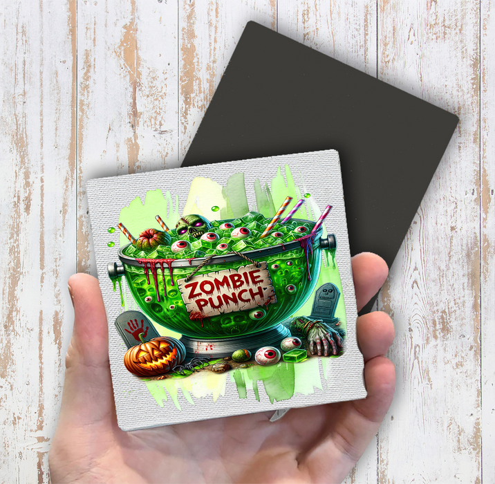 Halloween Zombie Punch Magnet Fridge