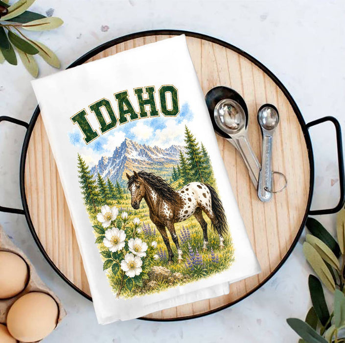 Idaho State Bird and Animal Tea Towel