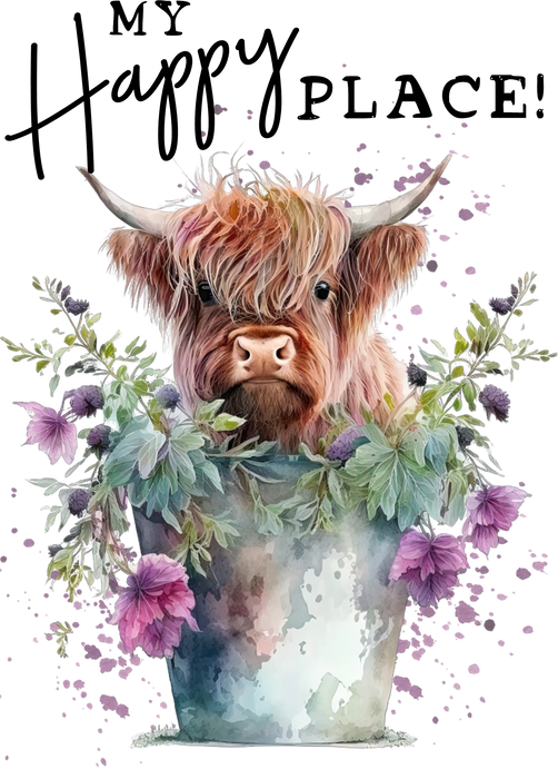 Highland Cow My Happy Place