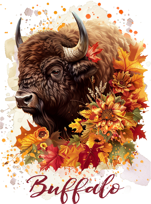 Autumn Fall Flowers Western Buffalo