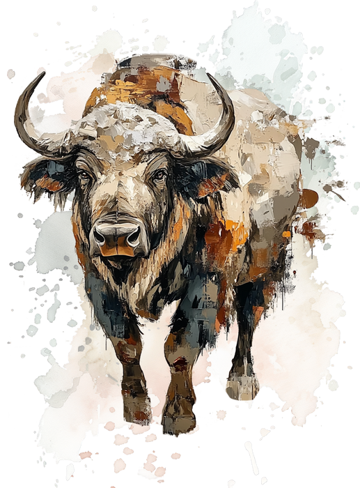 Buffalo Beige Tones Waterolor
