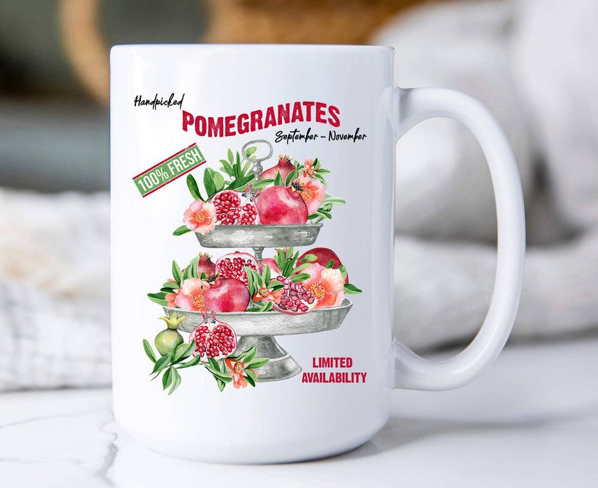 Farm Fresh Pomegrantes 2 Tier Tray  Coffee Mugs