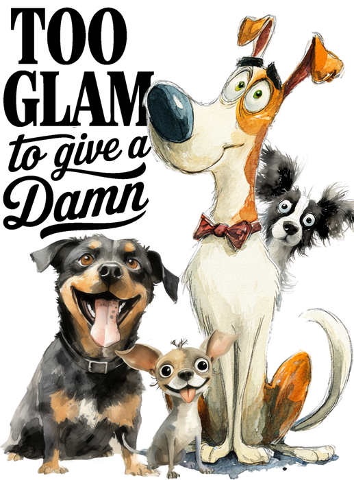 Dog Too Glam to Give a Damn Swedish Dishcloth